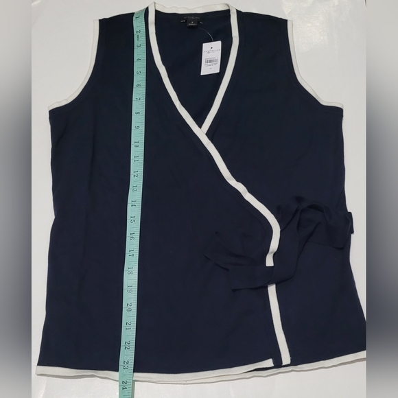 Ann Taylor Sleeveless Wrap Top - Picture 7 of 8